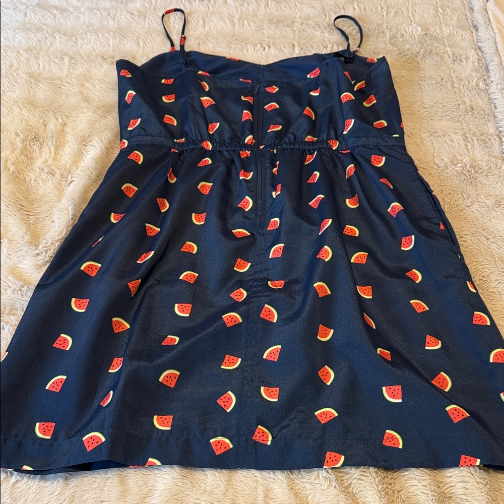 J. Crew Navy Dress with Watermelon Print - Picture 3 of 3